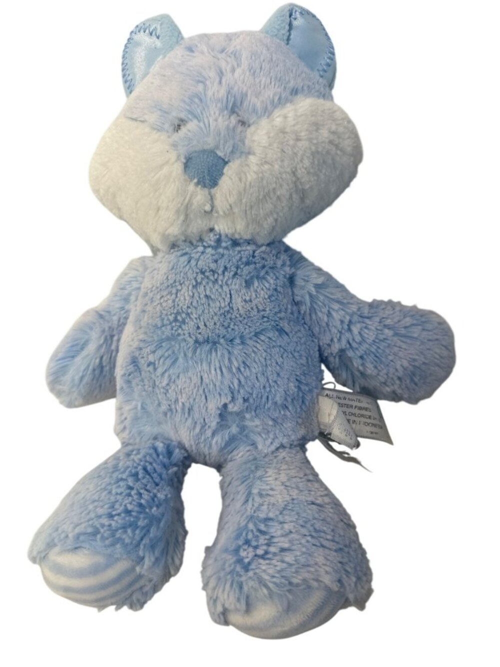 Aurora Baby Plush Blue Fox Stuffed Animal Security Toy Lovey 13" Ribbed Feet